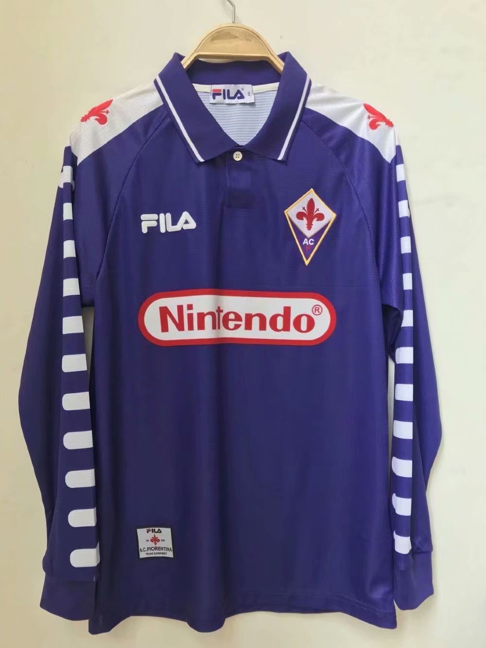 1998 fiorentina home Long sleeves Retro jersey