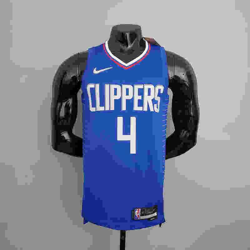 75th Anniversary Clippers Blue White NBA Jersey S-XXL(A6BA)