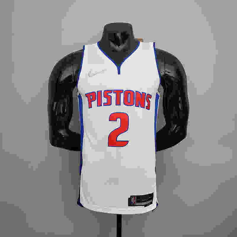 75th Anniversary Cunningham #2 Pistons White NBA Jersey S-XXL(8D6D)