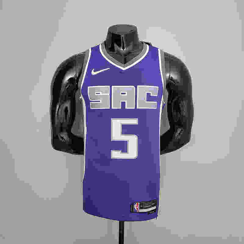 75th Anniversary Fox#5 Kings Purple NBA Jersey S-XXL(5A79)