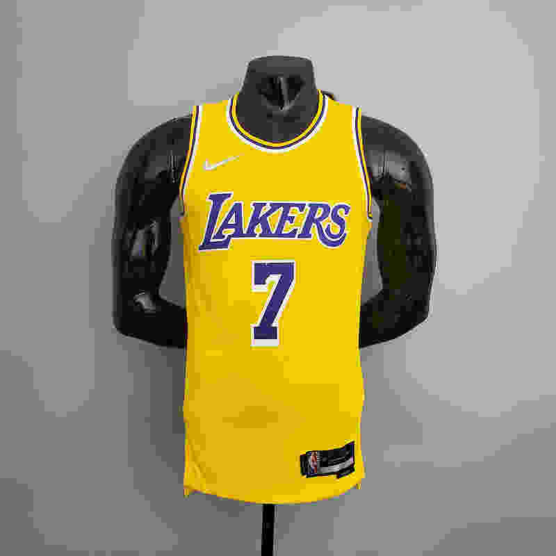 75th Anniversary Lakers Yellow NBA Jersey S-XXL(8978)