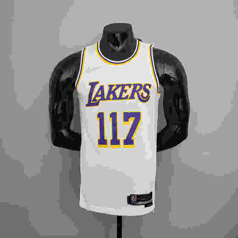 75th Anniversary master chief#117 Lakers White X-BOX Joint White NBA Jersey S-XX...(B4A3)