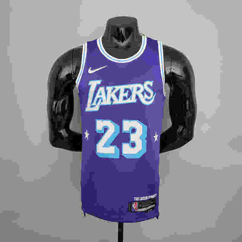 2022 75th Anniversary James #23 Lakers City Edition Purple NBA Jersey S-XXL(C3C9)