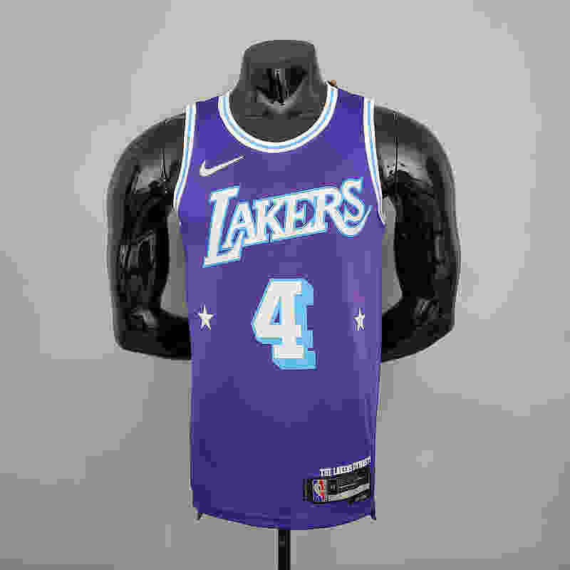 2022 75th Anniversary Rondo #4 Lakers City Edition Purple NBA Jersey S-XXL(24F3)