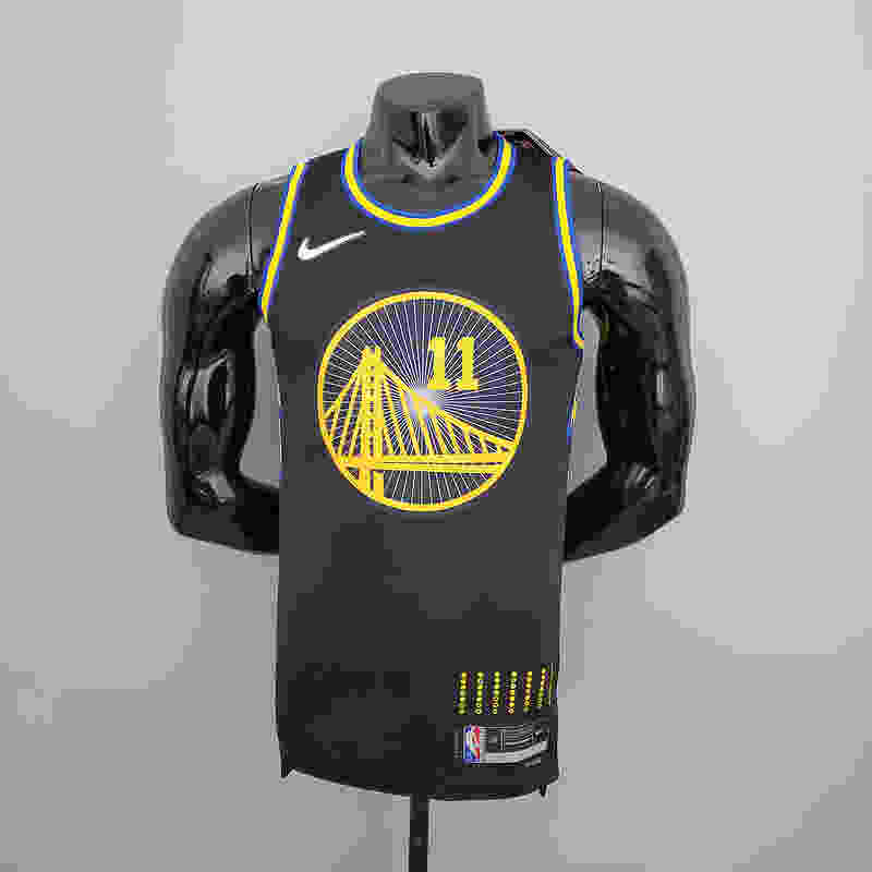 2022 75th Anniversary Thompson #11 Warriors City Edition Black NBA Jersey S-XXL(6CF8)