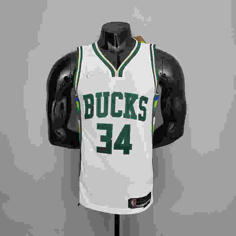 2022 ANTETOKOUNMPO#34 Bucks White NBA Jersey S-XXL(869C)