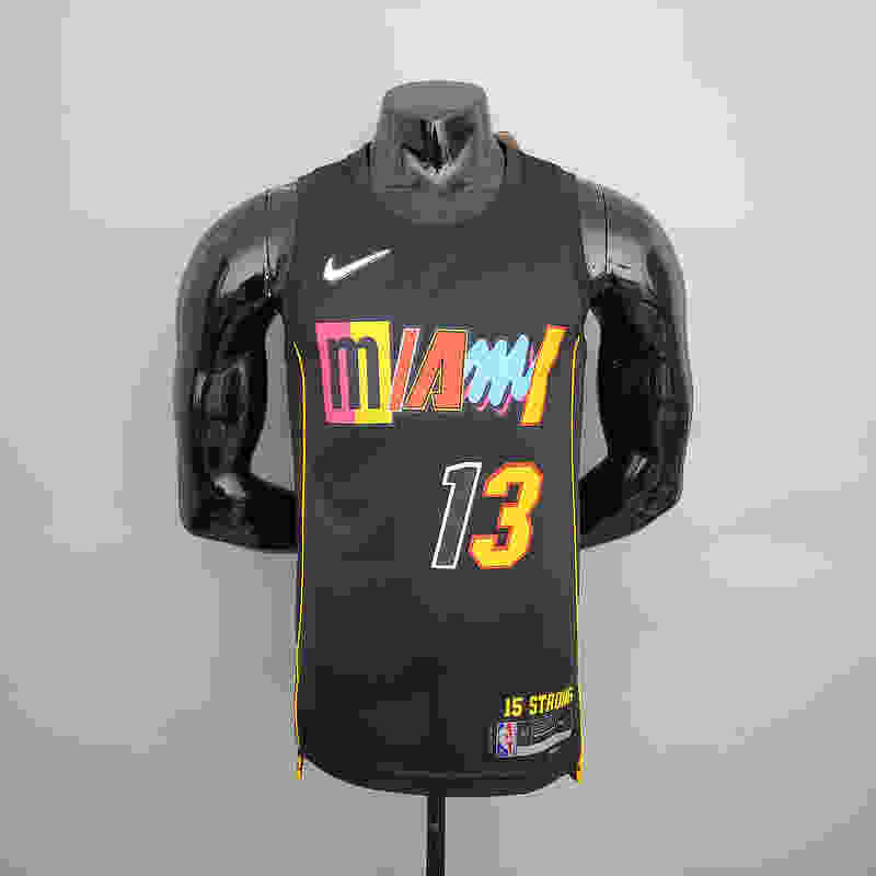 2022 Season Adebay #13 Heat City Edition Black NBA Jersey S-XXL(9D20)