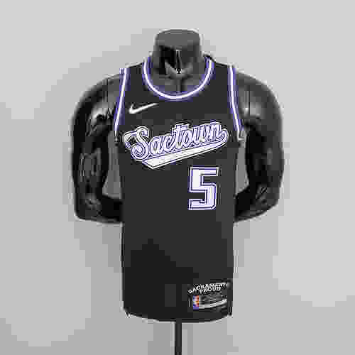 2022 Season Fox#5 Kings City Edition Black NBA Jersey S-XXL(3086)