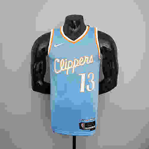 2022 season George #13 Clippers City Edition Blue NBA Jersey S-XXL(D929)