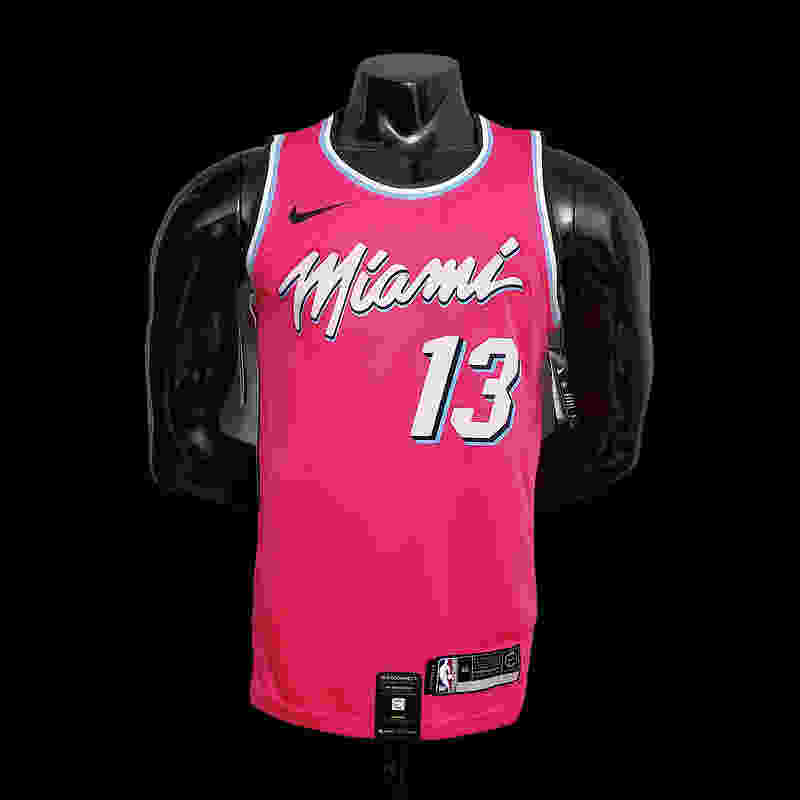 ADEBAYO#13 Miami Heat V-neck pink NBA jersey Size︰XS-XXL Nike connect recognitio...(B65E)