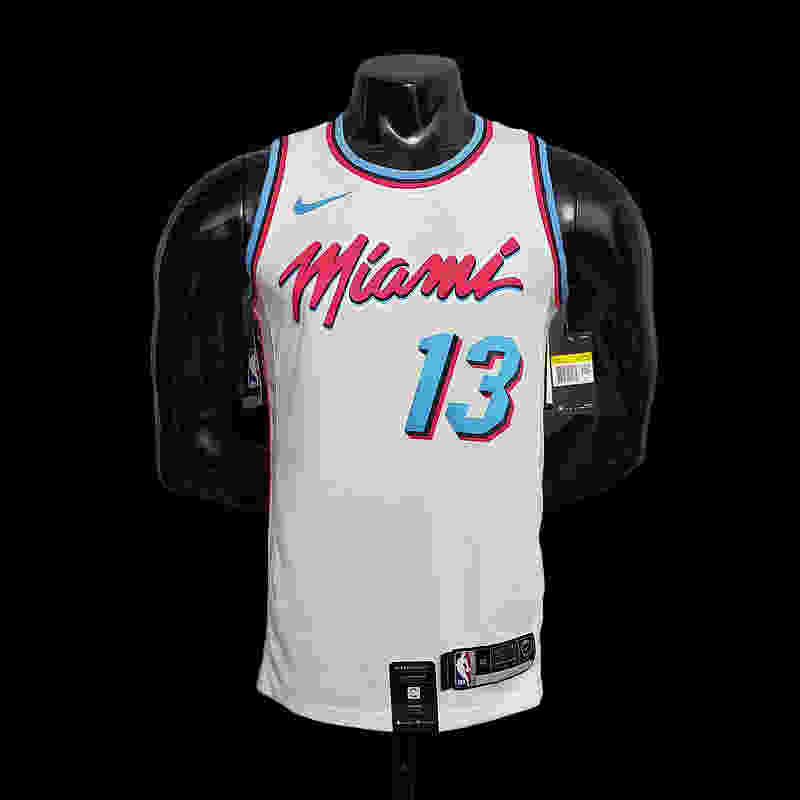 ADEBAYO#13 Miami Heat V-neck White NBA jersey Size︰S-XXL Nike connect recognitio...(A059)