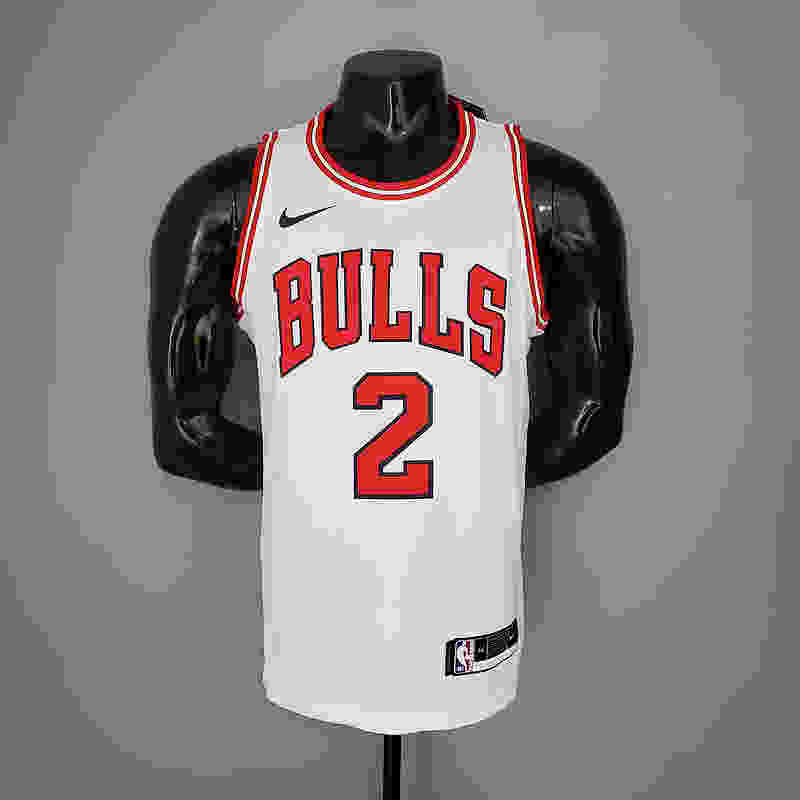 BALL#2 Chicago Bulls white NBA jersey Size S-XXL(87A4)