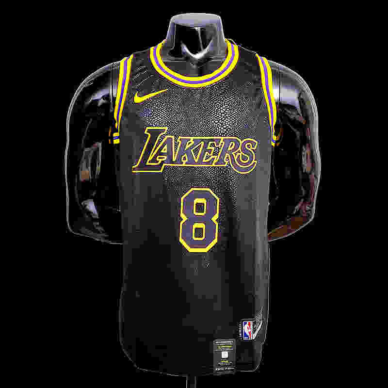 Before Bryant #8 After Bryant #24 Lakers black NBA jersey Size XS-XXL Nike conne...(4BA5)