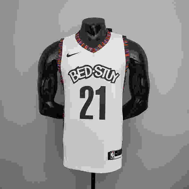 brooklyn#21 Brooklyn Nets City version White NBA jersey Size︰S-XXL(D7B1)