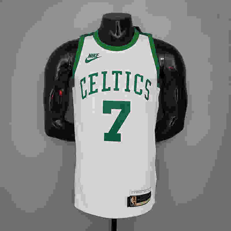 BROWN#7 75th Anniversary Celtics White NBA Jersey S-XXL(BBA6)