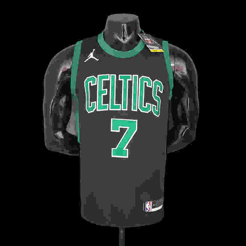 BBROWN#7 Celtics White Jordan theme black NBA jersey Size︰S-XXL(5C5D)