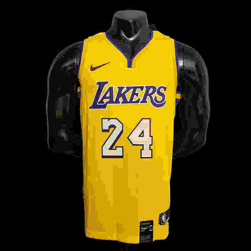 BBryant #24 Lakers yellow NBA jersey SizeXS-XXL Nike connect recognition(C9CF)