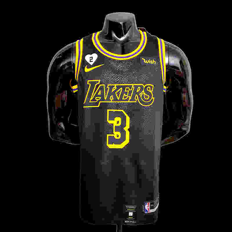 DAVIS #3 Lakers black NBA jersey Size︰XS-XXL Nike connect recognition(FE9B)