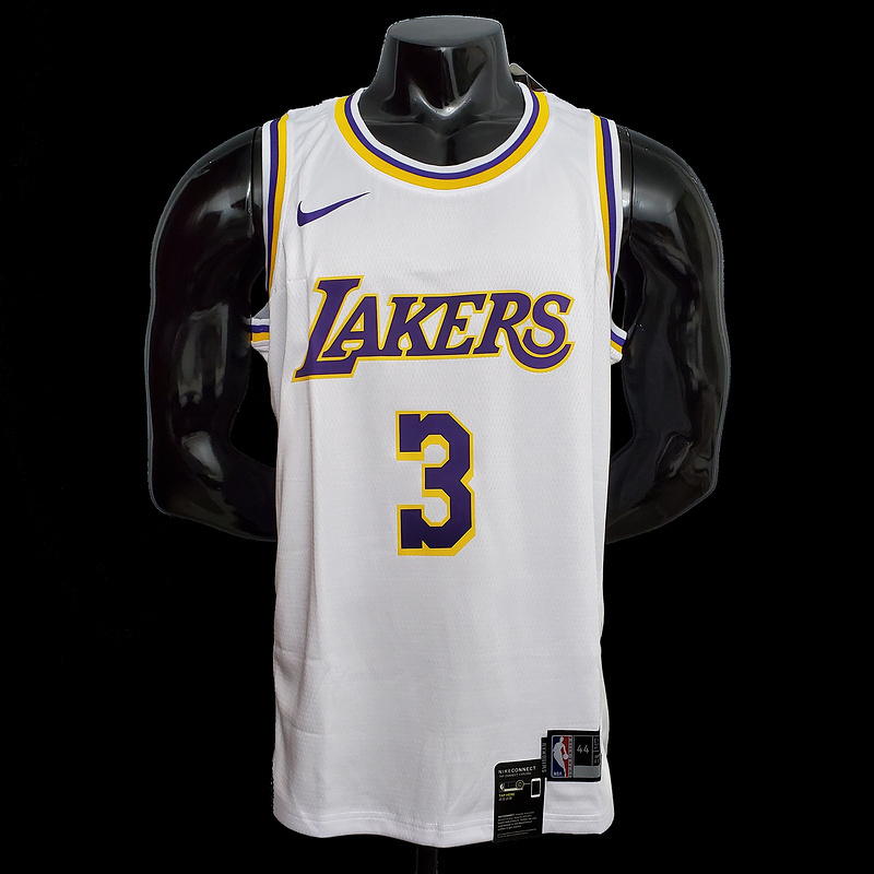 DAVIS #3 Lakers Round neck white NBA jersey SizeXS-XXL Nike connect recognition(2993)