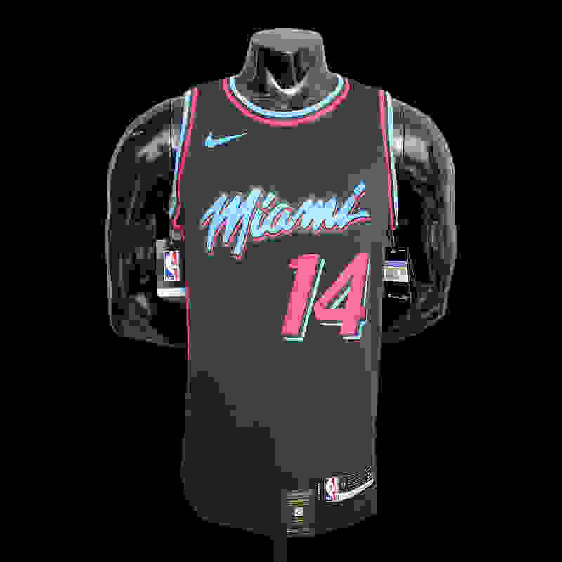 HERRO#14 Miami Heat V-neck black NBA jersey Size︰S-XXL Nike connect recognition