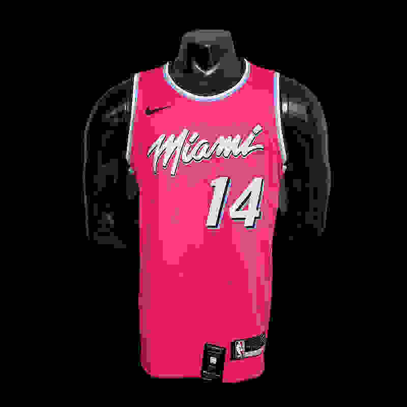 HERRO#14 Miami Heat V-neck pink NBA jersey Size︰S-XXL Nike connect recognition