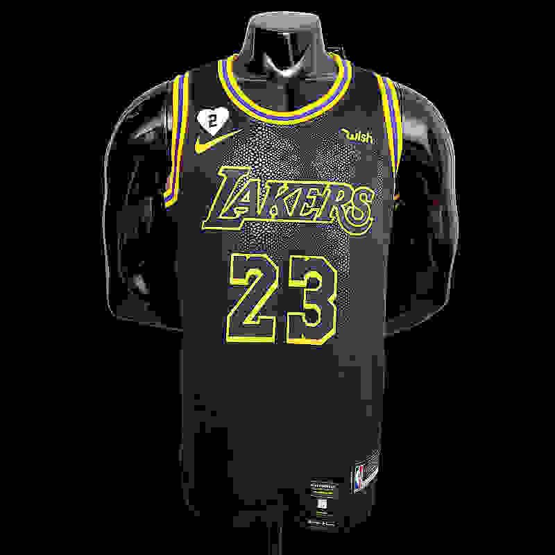 James #23 Lakers black NBA jersey SizeXS-XXL Nike connect recognition