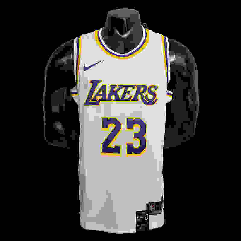 James #23 Lakers Round neck white NBA jersey SizeXS-XXL Nike connect recognition