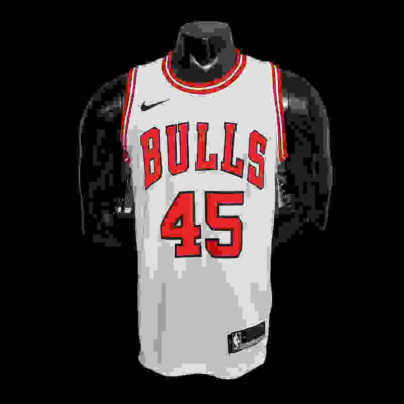 JDRDAN#45 Chicago Bulls white NBA jersey Size S-XXL Nike connect recognition