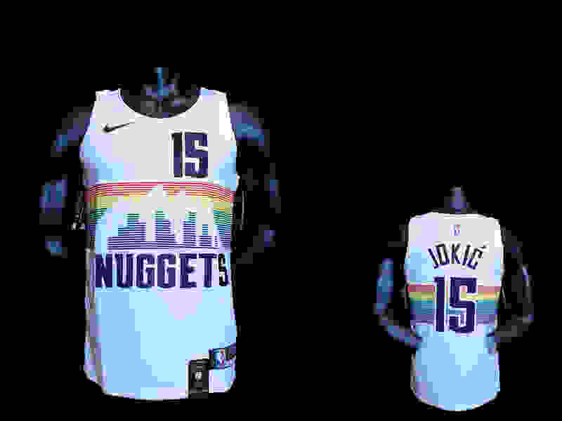 JOKIC#15 Nuggets City Edition white jersey Size︰ XS-XXL Nike connect recognition