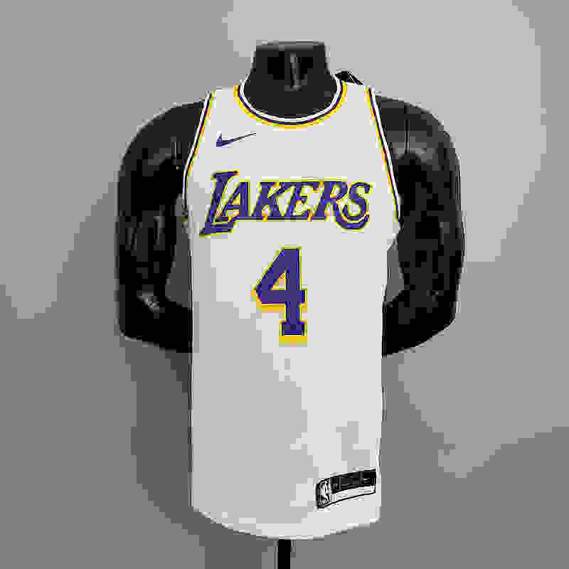 2HLakers Rondo#4 Crew Neck White NBA Jersey S-XXL