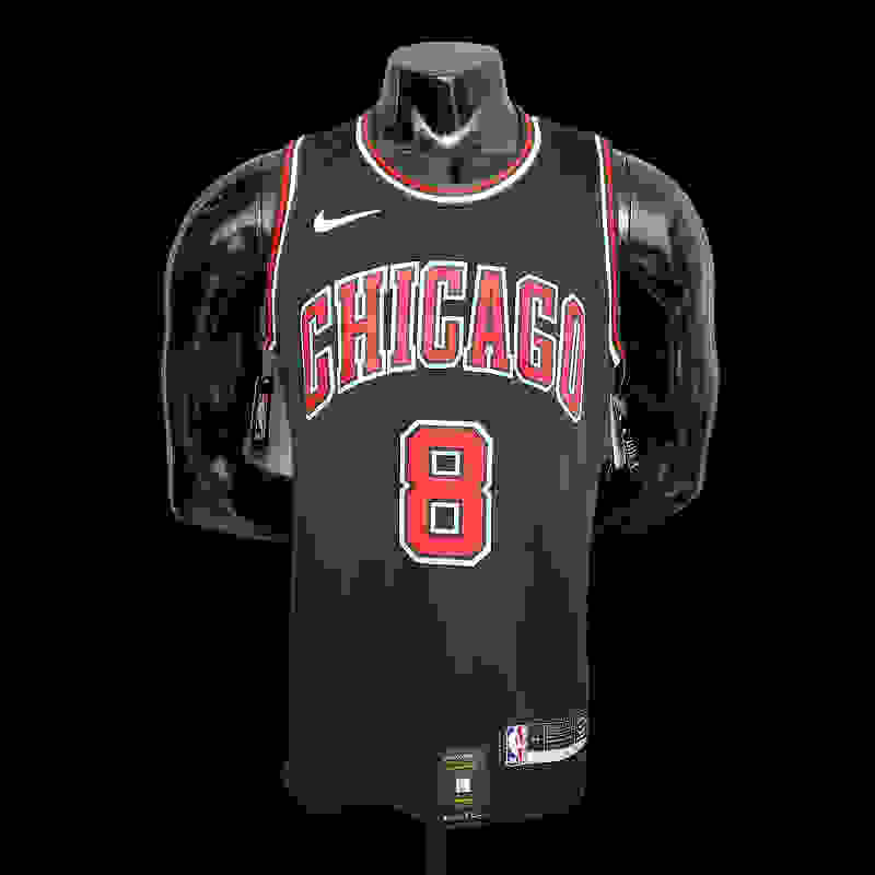 LAVINE#8 Chicago Bulls Black NBA jersey Size S-XXL Nike connect recognition