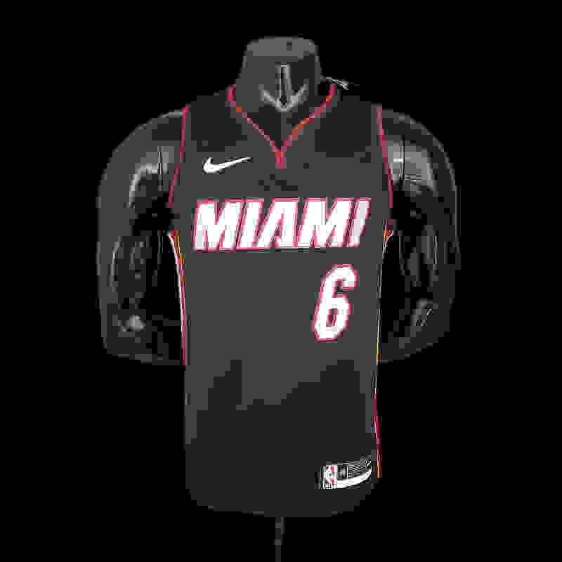 Miami Heat JAMES#6 Black NBA Jersey S-2XL(5299)