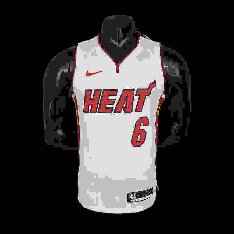 Miami Heat JAMES#6 white NBA Jersey S-2XL(ECD9)