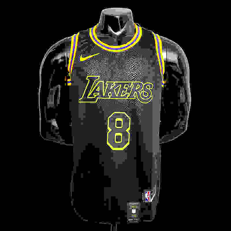 New Bryant #8 Lakers black NBA jersey SizeXS-XXL Nike connect recognition(5BB3)