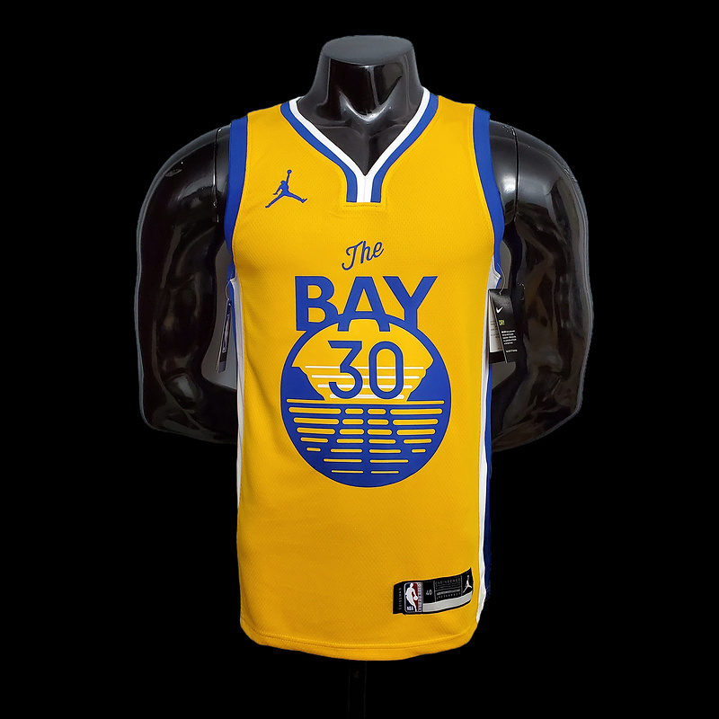 new CURRY#30 Golden State Warriors yellow NBA jersey S-XXL(1305)