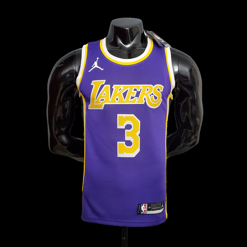 New Lakers Jordan DAVIS#3 Theme Purple Round Neck S-XXL