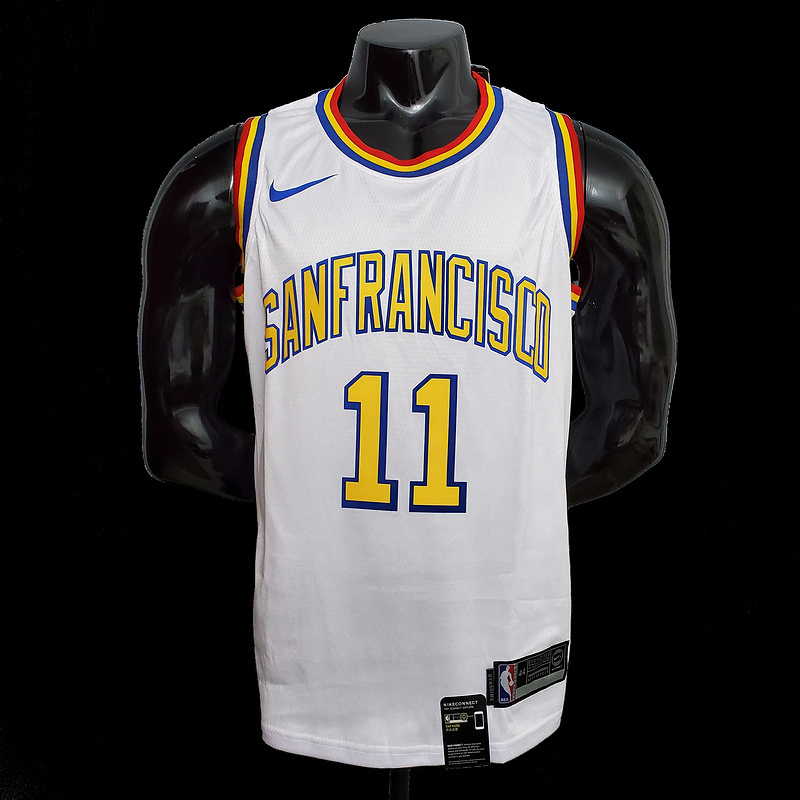 Thompson #11 Golden State Warriors Retro white NBA jersey SizeXS-XXL Nike connec