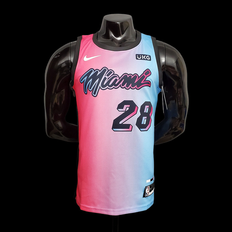 New Miami Heat IGUODALA#28 City Edition Pink Blue Gradient Color S-XXL 