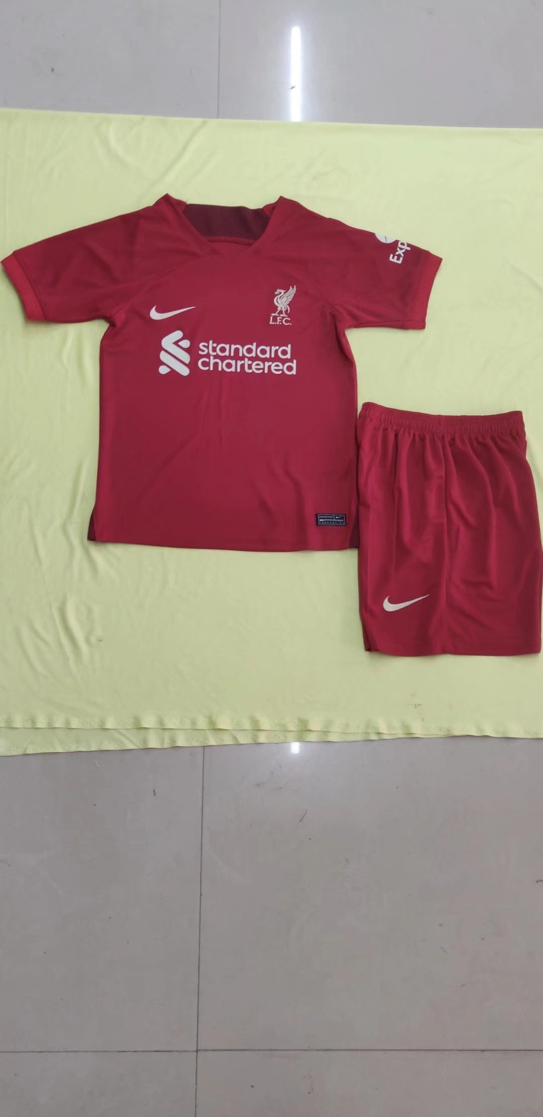 2022-2023 Liverpool home kids kit 