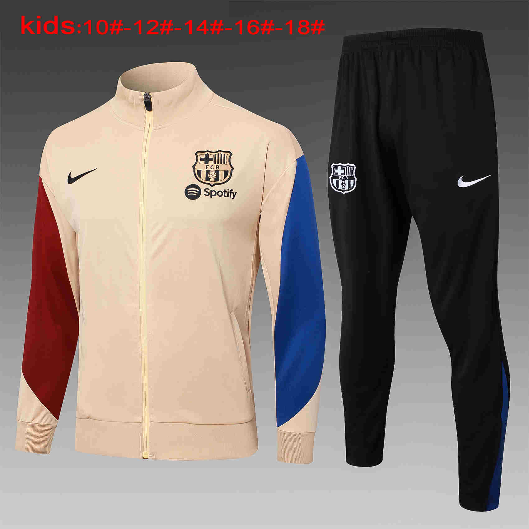 2024-2025  Barcelona KIDS   Long Sleeve  Training Suit Set 815